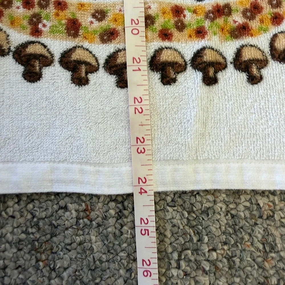 Vintage Kitchen Towels Terry Mushroom Jasmine Tea Farmhouse Cottagecore Lot of 4